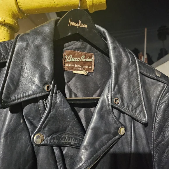 Original Buco leather biker jacket circa 1950's!